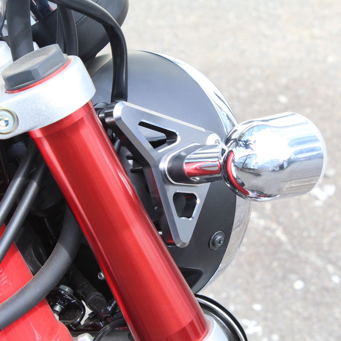 モンキー125 ダックス125 アルミ削り出し ヘッドライト ステー CNC アルミ ホンダ Monkey 125 JB02 JB03 JB05 DAX 125 JB04 JB06 ST125 ウィンカー ウインカー ブラケット アクセサリー カスタム パーツ カスタムパーツ