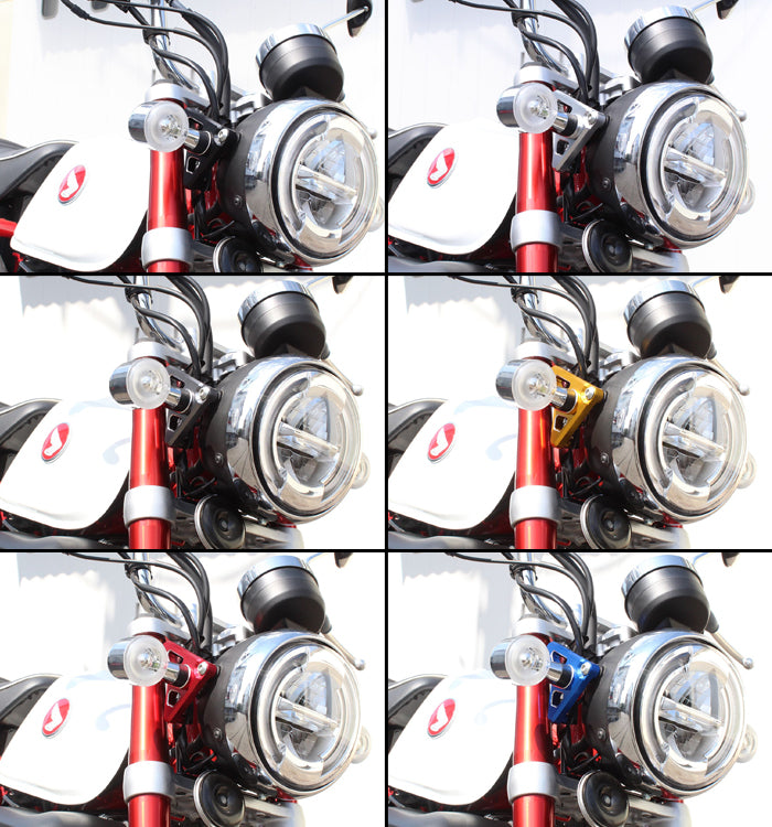 モンキー125 ダックス125 アルミ削り出し ヘッドライト ステー CNC アルミ ホンダ Monkey 125 JB02 JB03 JB05 DAX 125 JB04 JB06 ST125 ウィンカー ウインカー ブラケット アクセサリー カスタム パーツ カスタムパーツ