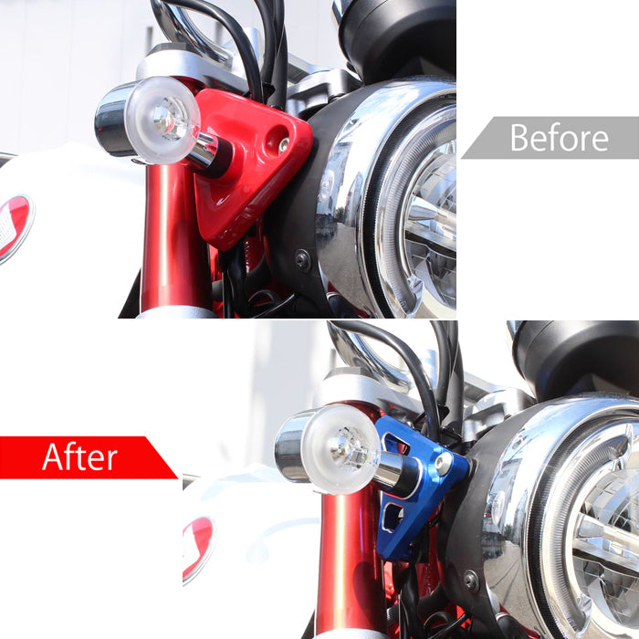 モンキー125 ダックス125 アルミ削り出し ヘッドライト ステー CNC アルミ ホンダ Monkey 125 JB02 JB03 JB05 DAX 125 JB04 JB06 ST125 ウィンカー ウインカー ブラケット アクセサリー カスタム パーツ カスタムパーツ