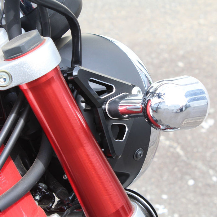 モンキー125 ダックス125 アルミ削り出し ヘッドライト ステー CNC アルミ ホンダ Monkey 125 JB02 JB03 JB05 DAX 125 JB04 JB06 ST125 ウィンカー ウインカー ブラケット アクセサリー カスタム パーツ カスタムパーツ