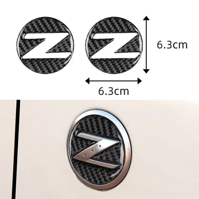 ニッサン Z33 フェアレディZ 350Z サイド エンブレム カーボン ステッカー 左右セット 外装 アクセサリー カスタム パーツ カスタムパーツ サイドエンブレム Z 日産 NISSAN