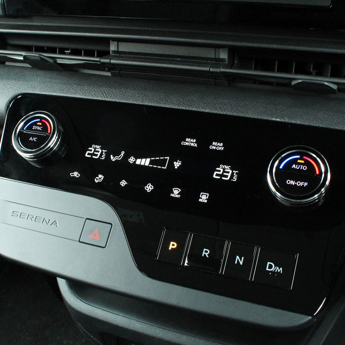 日産 ニッサン セレナ C28 エアコン ダイヤル カバー アルミ製 2個セット 温度 調整 ノブ スイッチ e-power eパワー ハイウェイスターV XV X ルキシオン 全グレード センターコンソール パネル アクセサリー カスタム パーツ カスタムパーツ 内装 ドレスアップ