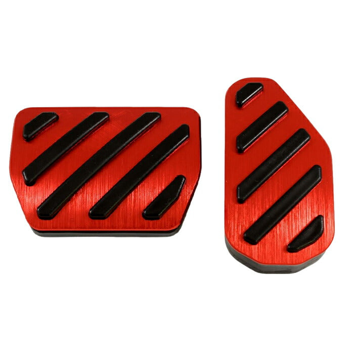 ダイハツ トヨタ アルミ製 ペダルカバー セット ライズ ロッキー タフト ムーヴ ムーヴキャンバス ミライース タント 車 軽自動車 ゴム 工具不要 専用設計 ピッタリフィット アクセル ブレーキ アクセサリー カスタム パーツ