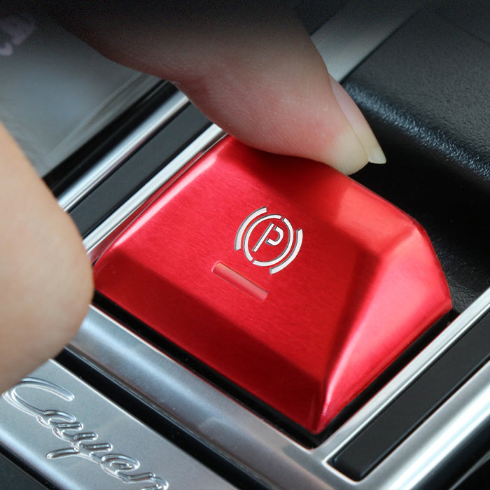 ポルシェ Pスイッチ カバー カイエン マカン パナメーラ アルミ製 Pボタン パーキングスイッチ パーキングボタン パーキングブレーキ スイッチ ボタン アクセサリー カスタム パーツ カスタムパーツ