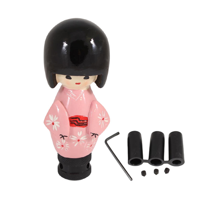 日本人形 シフトノブ 汎用 アダプター付き 座敷童 MT AT 女の子 こけし おもしろ トラック トヨタ ニッサン スズキ ホンダ スバル 三菱 アクセサリー カスタム パーツ カスタムパーツ 車用品 内装パーツ