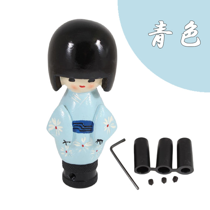 日本人形 シフトノブ 汎用 アダプター付き 座敷童 MT AT 女の子 こけし おもしろ トラック トヨタ ニッサン スズキ ホンダ スバル 三菱 アクセサリー カスタム パーツ カスタムパーツ 車用品 内装パーツ