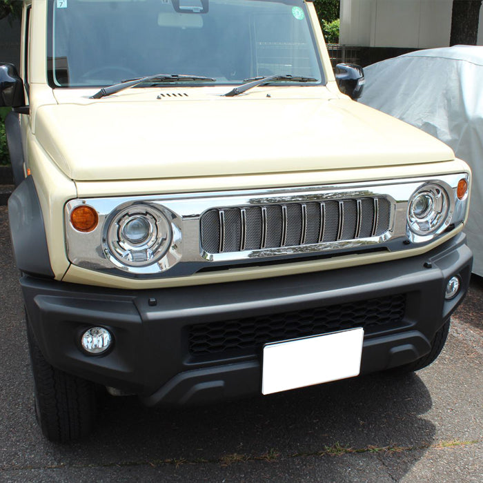 スズキ ジムニー ジムニーシエラ ジムニーノマド Gルック フロントグリル JB64W JB74W JC74W ゲレンデ シエラ ノマド ブラック マットブラック クロームメッキ ABS製 フロント グリル メッシュ アクセサリー カスタム パーツ