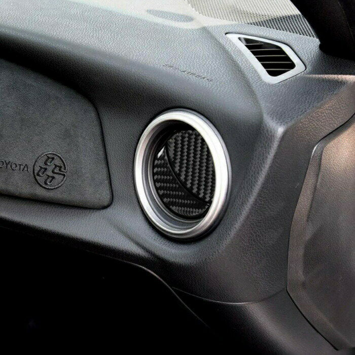 トヨタ スバル 86 BRZ エアコン ルーバー カーボン ステッカー フロント 2個セット 吹き出し口 TOYOTA SUBARU 前期 後期 内装 ドレスアップ カスタム アクセサリー パーツ【カー用品のお店BeeTech】カスタマイズ 車用品 カーインテリア 内装パーツ