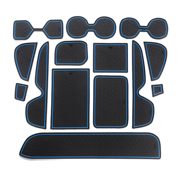 トヨタ 50系 RAV4 ノンスリップ ラバーマット 1台分 14枚セット ノンスリップラバーマット ドリンクホルダー 専用 ドアポケット マット インテリア ゴムマット アクセサリー カスタム パーツ カスタムパーツ 内装パーツ 収納 アドベンチャー オフロード PHV 便利グッズ