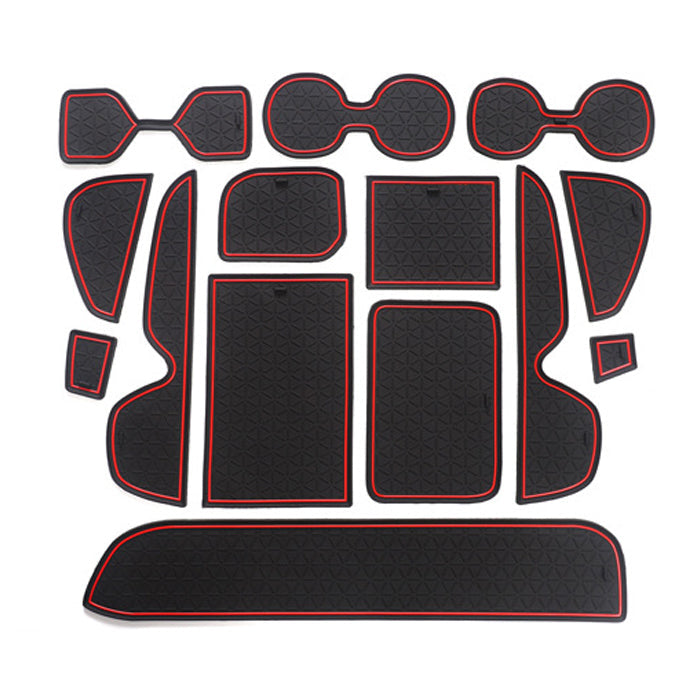 トヨタ 50系 RAV4 ノンスリップ ラバーマット 1台分 14枚セット ノンスリップラバーマット ドリンクホルダー 専用 ドアポケット マット インテリア ゴムマット アクセサリー カスタム パーツ カスタムパーツ 内装パーツ 収納 アドベンチャー オフロード PHV 便利グッズ