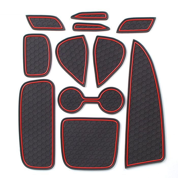 トヨタ 10系 200系 ヤリス ノンスリップ ラバーマット 1台分 11枚セット ノンスリップマット ドリンクホルダー 専用 ドアポケット マット インテリア ゴムマット アクセサリー カスタム パーツ カスタムパーツ 内装パーツ 収納 YARIS 便利グッズ