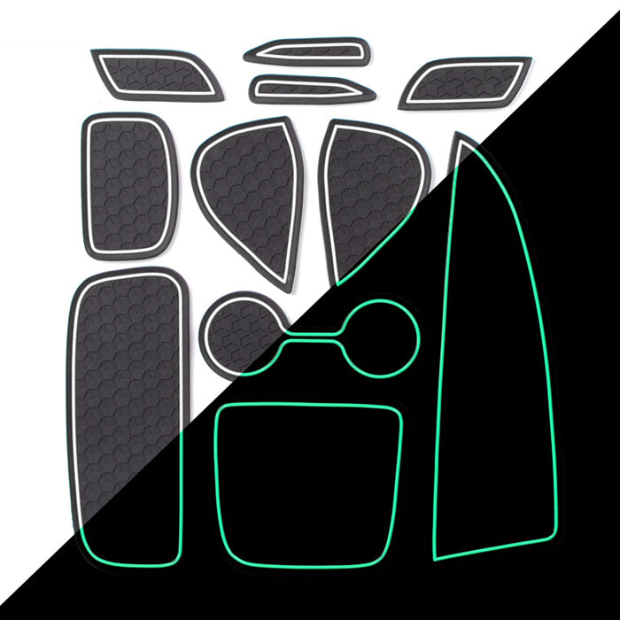 トヨタ 10系 200系 ヤリス ノンスリップ ラバーマット 1台分 11枚セット ノンスリップマット ドリンクホルダー 専用 ドアポケット マット インテリア ゴムマット アクセサリー カスタム パーツ カスタムパーツ 内装パーツ 収納 YARIS 便利グッズ