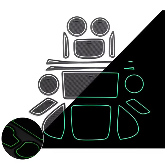 トヨタ 10系 15系 ヤリスクロス ノンスリップ ラバーマット 1台分 15枚セット ノンスリップマット ドリンクホルダー 専用 ドアポケット マット インテリア ゴムマット アクセサリー カスタム パーツ カスタムパーツ 内装パーツ 収納 YARIS CROSS ヤリクロ 便利グッズ