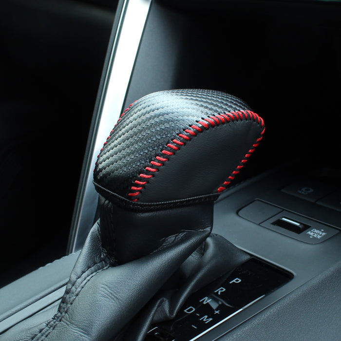 トヨタ RAV4 50系 ハリアー 80系 クラウン 220系 シフトノブ カバー カーボンレザー シフトノブカバー シフトカバー シフトレバー シフトブーツ シフト ブーツ ガード プロテクター アクセサリー カスタム パーツ カスタムパーツ 内装 ドレスアップ