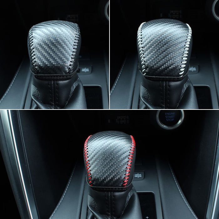 トヨタ RAV4 50系 ハリアー 80系 クラウン 220系 シフトノブ カバー カーボンレザー シフトノブカバー シフトカバー シフトレバー シフトブーツ シフト ブーツ ガード プロテクター アクセサリー カスタム パーツ カスタムパーツ 内装 ドレスアップ