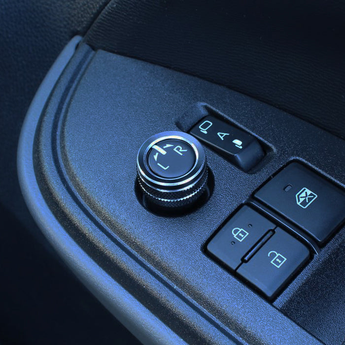 トヨタ スバル ダイハツ ミラー 調整 ダイヤル カバー アルミ製 ドアミラー サイドミラー スイッチ ボタン ノア ヴォクシー エスクァイア 80系 90系 アルファード ヴェルファイア 30系 GR86 ZN8 BRZ ZD8 プリウス 50系 60系 など アクセサリー カスタム パーツ