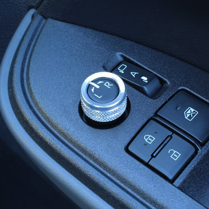 トヨタ スバル ダイハツ ミラー 調整 ダイヤル カバー アルミ製 ドアミラー サイドミラー スイッチ ボタン ノア ヴォクシー エスクァイア 80系 90系 アルファード ヴェルファイア 30系 GR86 ZN8 BRZ ZD8 プリウス 50系 60系 など アクセサリー カスタム パーツ