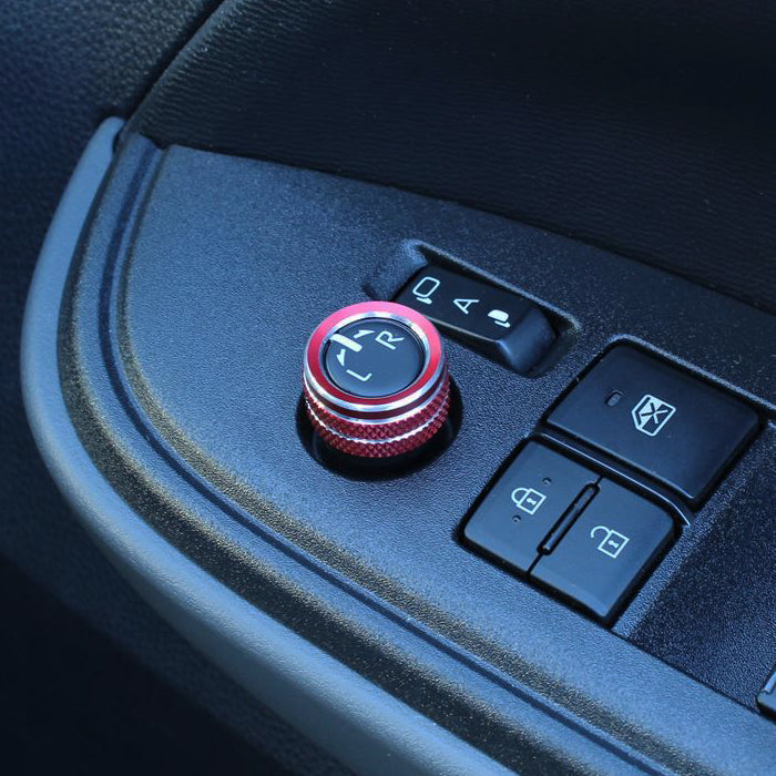 トヨタ スバル ダイハツ ミラー 調整 ダイヤル カバー アルミ製 ドアミラー サイドミラー スイッチ ボタン ノア ヴォクシー エスクァイア 80系 90系 アルファード ヴェルファイア 30系 GR86 ZN8 BRZ ZD8 プリウス 50系 60系 など アクセサリー カスタム パーツ