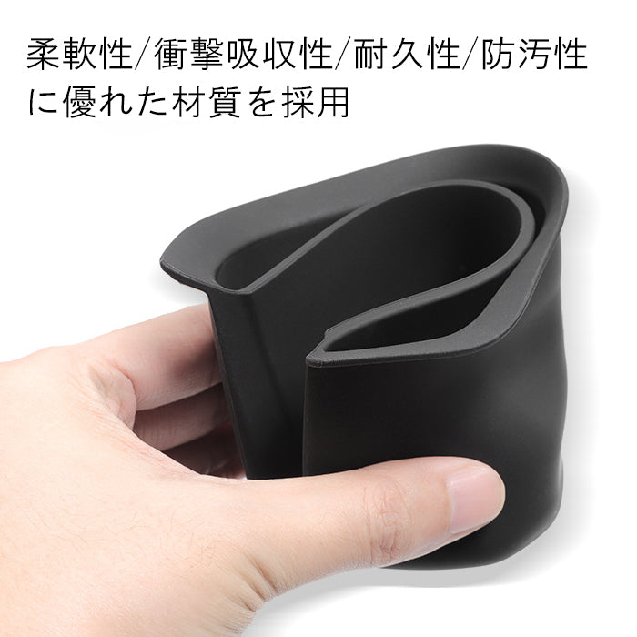 トヨタ ランドクルーザー250 ランクル250 小物入れ ドアハンドル フロント/リア/左右セット ブラック シリコン製 収納 ドア ハンドル ポケット トレイ フロント リア コンソールボックス 便利グッズ アクセサリー カスタム パーツ カスタムパーツ