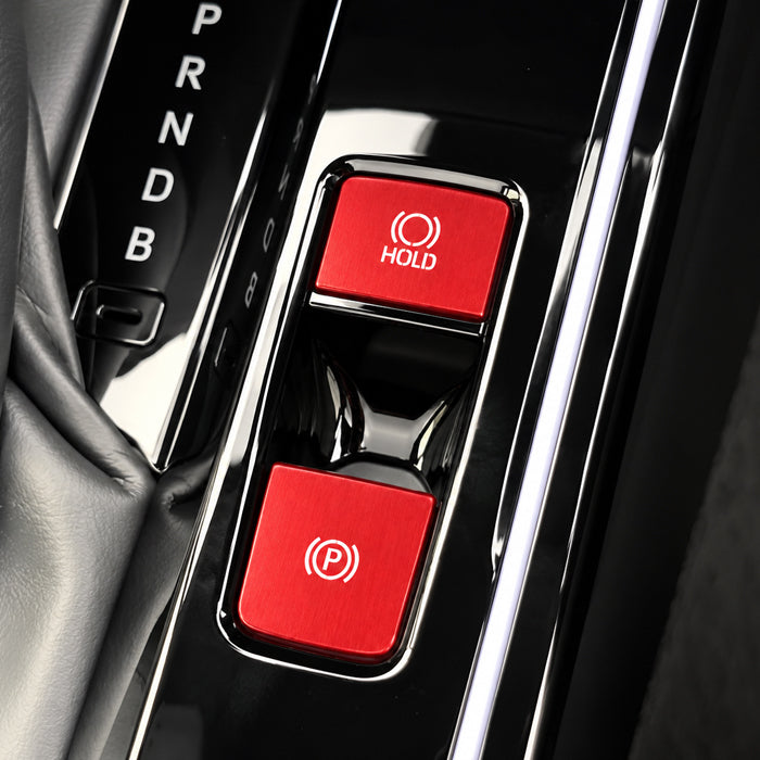 トヨタ カローラクロス 10系 後期 パーキングブレーキ オートホールド ボタン カバー セット アルミ製 Pボタン AUTO HOLD サイドブレーキ スイッチ シフト アクセサリー カスタム パーツ カスタムパーツ 内装 ドレスアップ