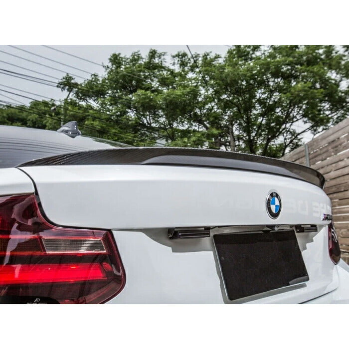 BMW カーボン トランクスポイラー F22 F23 F87 2シリーズクーペ/カブリオレ M2/M2コンペティション リアウイング リアウィング トランク スポイラー リアスポイラー リアディフューザー エアロパーツ リアルカーボン 外装 アクセサリー カスタム パーツ 取付 簡単 両面テープ