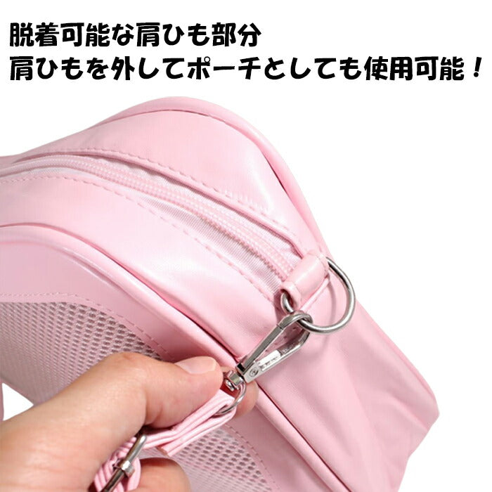 痛バッグ ショルダーバッグ PUレザー製 痛バ いたバッグ いたバ オタ活 ヲタ活 推し活 ヲタバッグ オタバッグ 缶バッジ おし活 透明 クリア 窓 レディース カワイイ かわいい