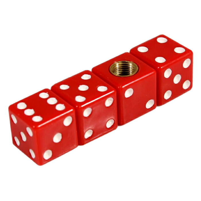 サイコロ タイヤ エアバルブ キャップ 4個セット バルブキャップ さいころ ダイス 型 車 トラック バイク エアバルブキャップ ホイール エアー エアーバルブ 汎用 ホンダ トヨタ ニッサン 日産 マツダ スバル ダイハツ スズキ アクセサリー カスタム パーツ