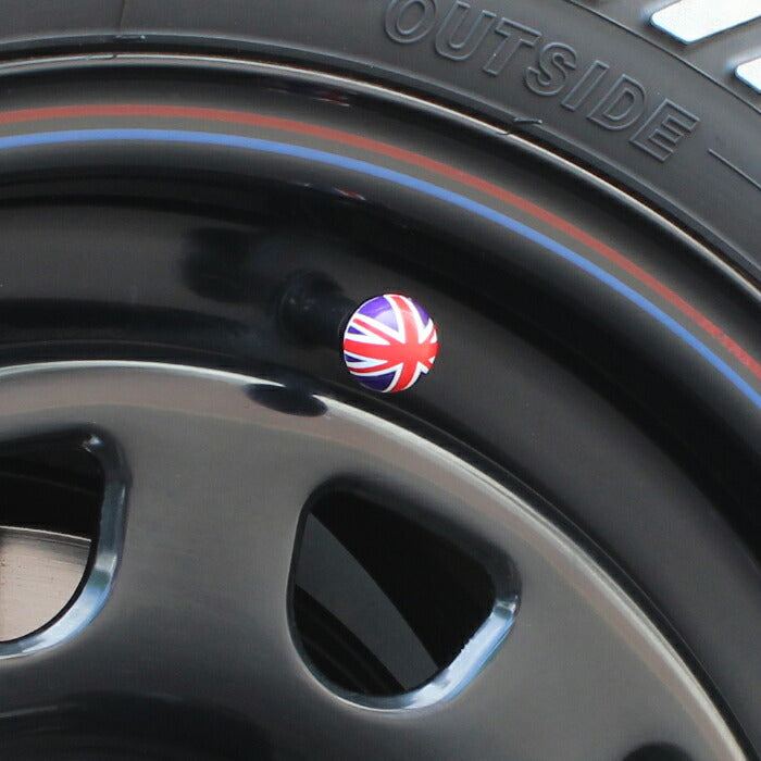 ユニオンジャック タイヤ エアバルブ キャップ BMW MINI ミニに最適 バルブキャップ 球体型 エアバルブキャップ R50 R52 R53 R55 R56 R57 R58 R59 R60 R61 F54 F55 F56 F57 F60 エアー エアーバルブ 汎用 アクセサリー カスタム パーツ