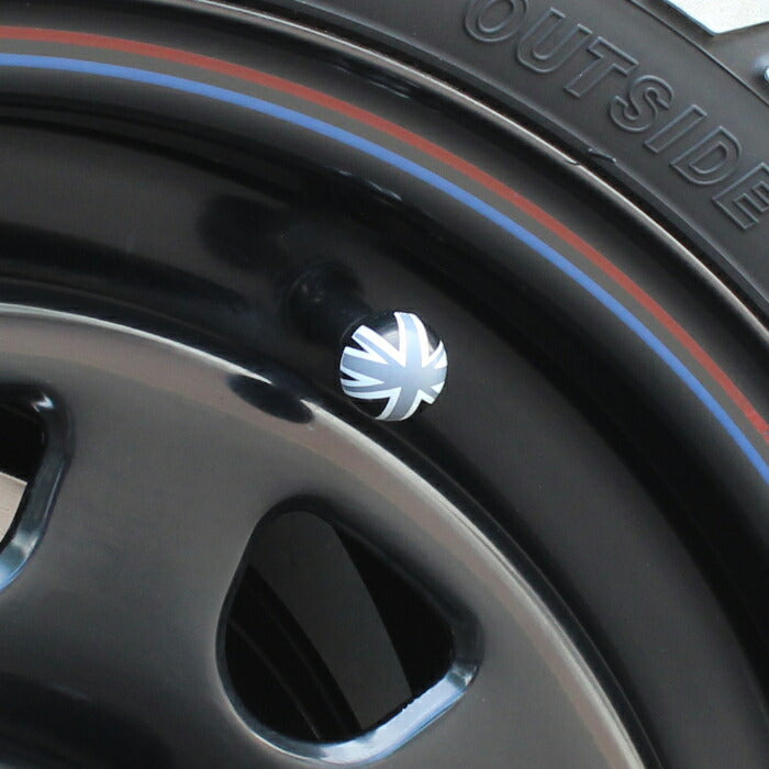 ユニオンジャック タイヤ エアバルブ キャップ BMW MINI ミニに最適 バルブキャップ 球体型 エアバルブキャップ R50 R52 R53 R55 R56 R57 R58 R59 R60 R61 F54 F55 F56 F57 F60 エアー エアーバルブ 汎用 アクセサリー カスタム パーツ