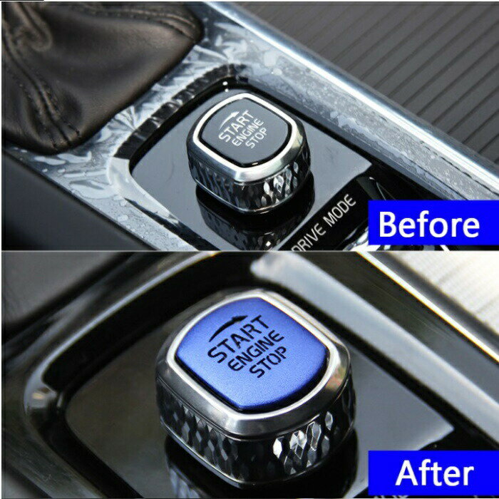 ボルボ エンジン スタートボタン カバー XC60 XC90 V90 S60 V60 ステッカー VOLVO 内装 アクセサリー カスタム ドレスアップ パーツ【カー用品のお店BeeTech】カスタマイズ 車用品 カーインテリア 内装パーツ