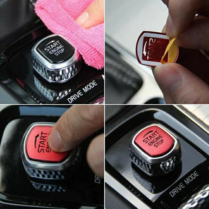 ボルボ エンジン スタートボタン カバー XC60 XC90 V90 S60 V60 ステッカー VOLVO 内装 アクセサリー カスタム ドレスアップ パーツ【カー用品のお店BeeTech】カスタマイズ 車用品 カーインテリア 内装パーツ