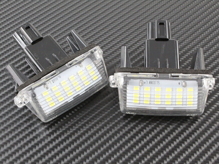 BENZ ベンツ LED ライセンスランプ 1台分(2個入り) 送料無料 W204 W212 W216 W221 W207 など 警告灯キャンセラー内蔵 ナンバー灯 専用設計【カー用品のお店BeeTech】カスタマイズ 車用品 電飾パーツ ドレスアップ デコレーション