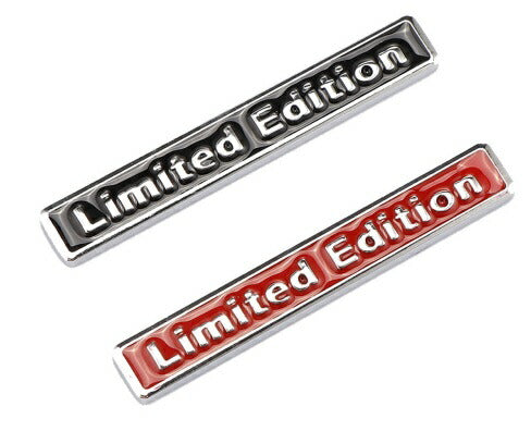 Limited Edition エンブレム 汎用 レッド 送料無料 リミテッドエディション ステッカー アウディ AUDI 両面テープ ドレスアップ カスタム パーツ 外装【カー用品のお店BeeTech】車用品 カーアクセサリー おしゃれ 女性 男性 人気 カーアクセ 小物